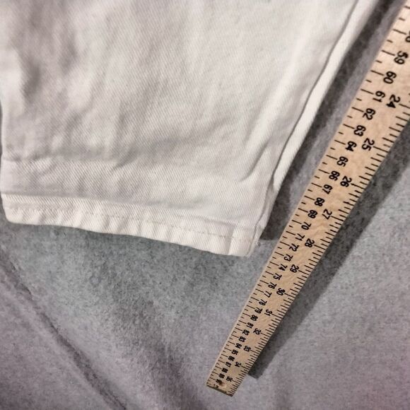 Chic Jeans Juniors 13 White USA Made High Rise Tapered Leg Vintage Retro 90s - Picture 5 of 15